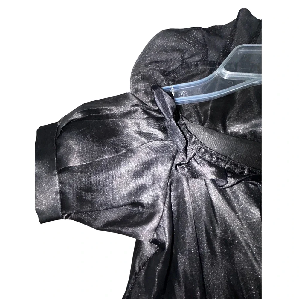 Girls‎ Black Satin & Lace Party Dress Special Occasion Costume Halloween Witch